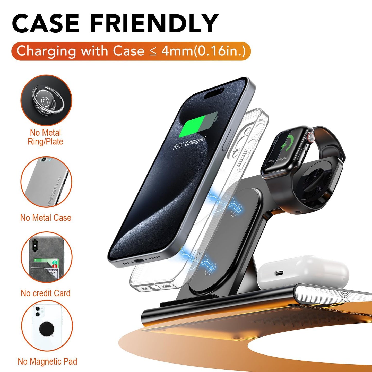 Wireless Charger Station, 4 In 1
