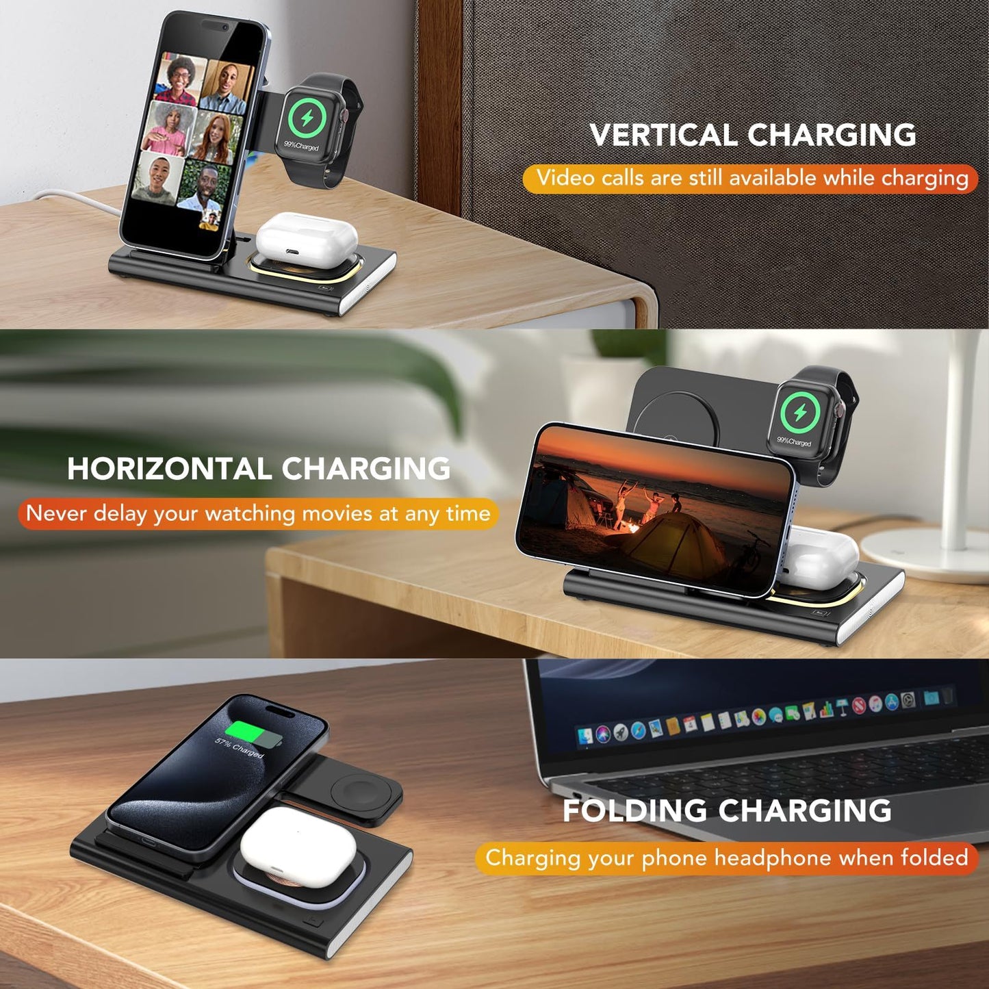 Wireless Charger Station, 4 In 1